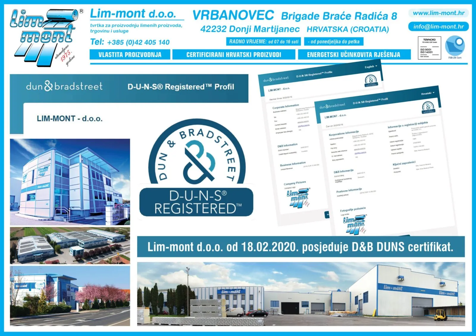 D&B DUNS Certifikat