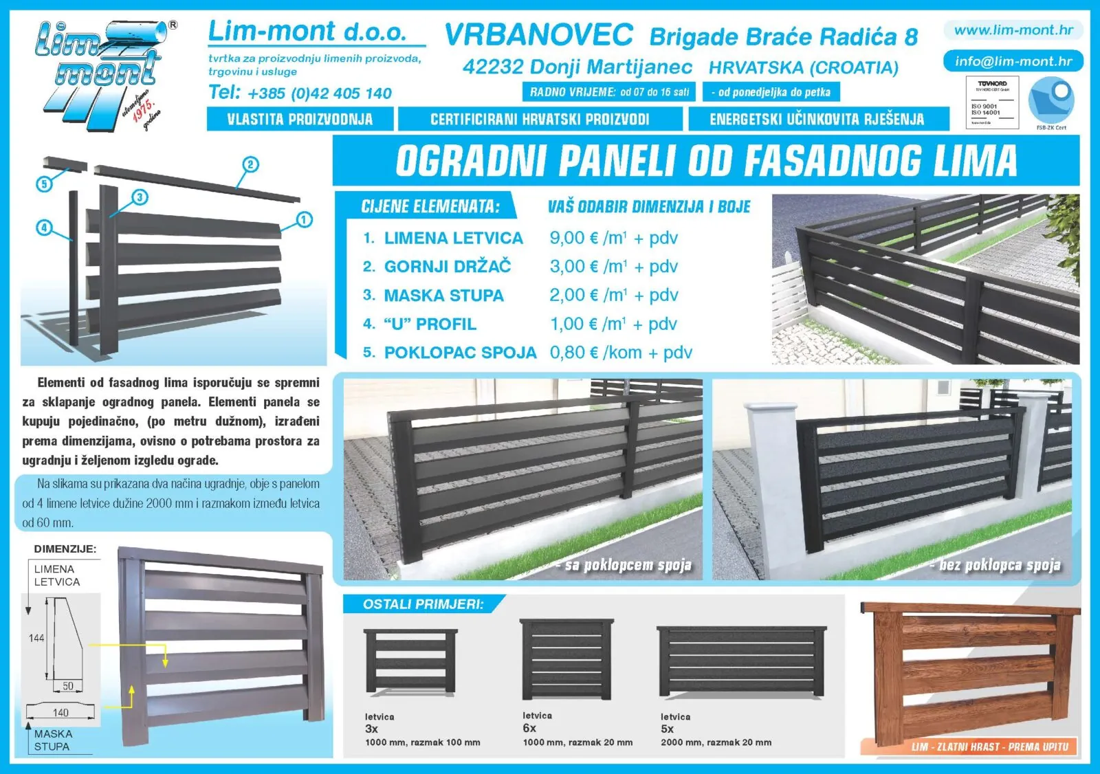 OGRADA_Fasadni lim