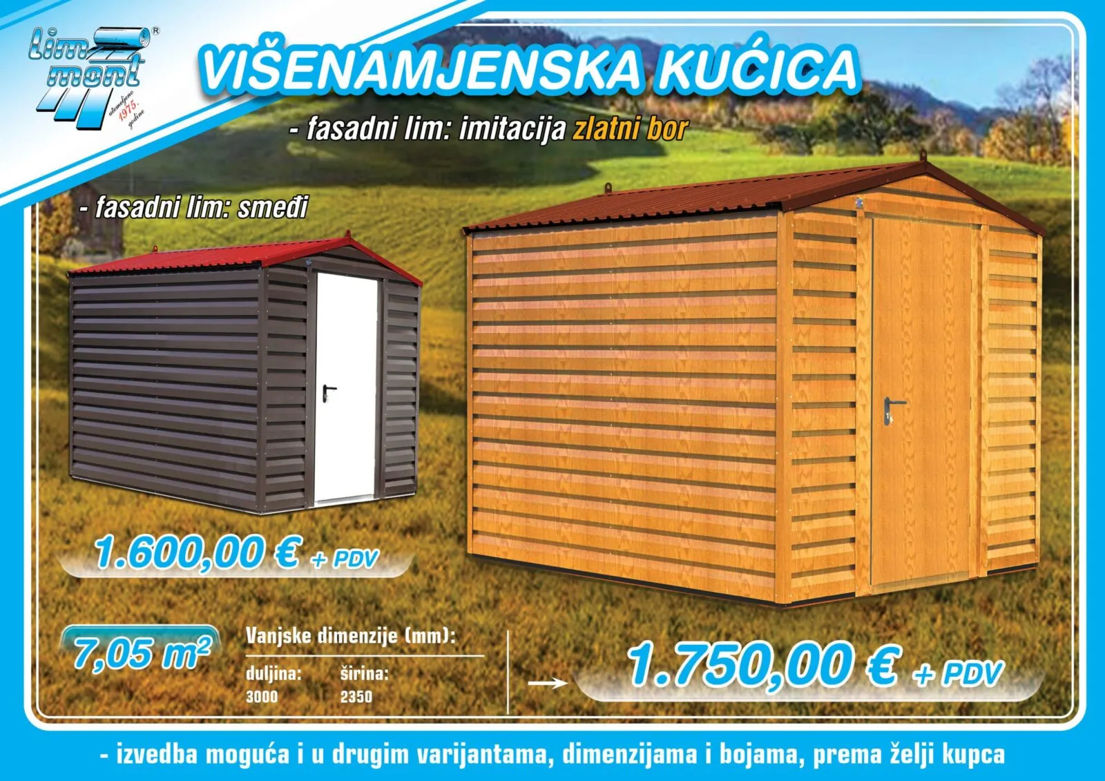 Višenamjenska kućica - imitacija drva