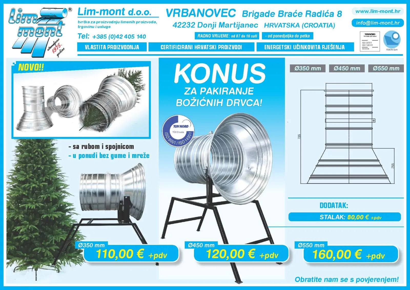 Konus za pakiranje božićnih drvca