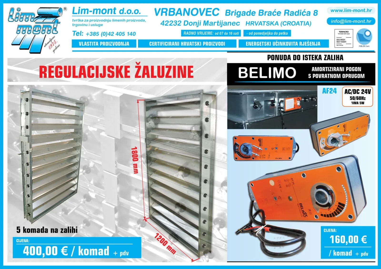 Regulacijske žaluzine